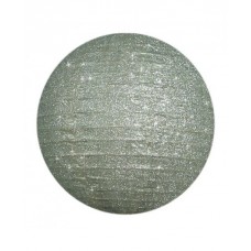 12" Paper Lanterns Round 'Silver Glitter' - Regular Wire Ribbed