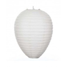 12" Paper Lanterns Ivory 'Teardrop' Design - Regular Wire Ribbed 