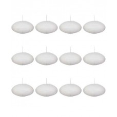 16" Paper Lantern White Saturn Value  Pack (12 PCS)