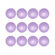 12" Paper Lanterns Round 'Lavender' - Regular Wire Value Pack (12 Pieces)
